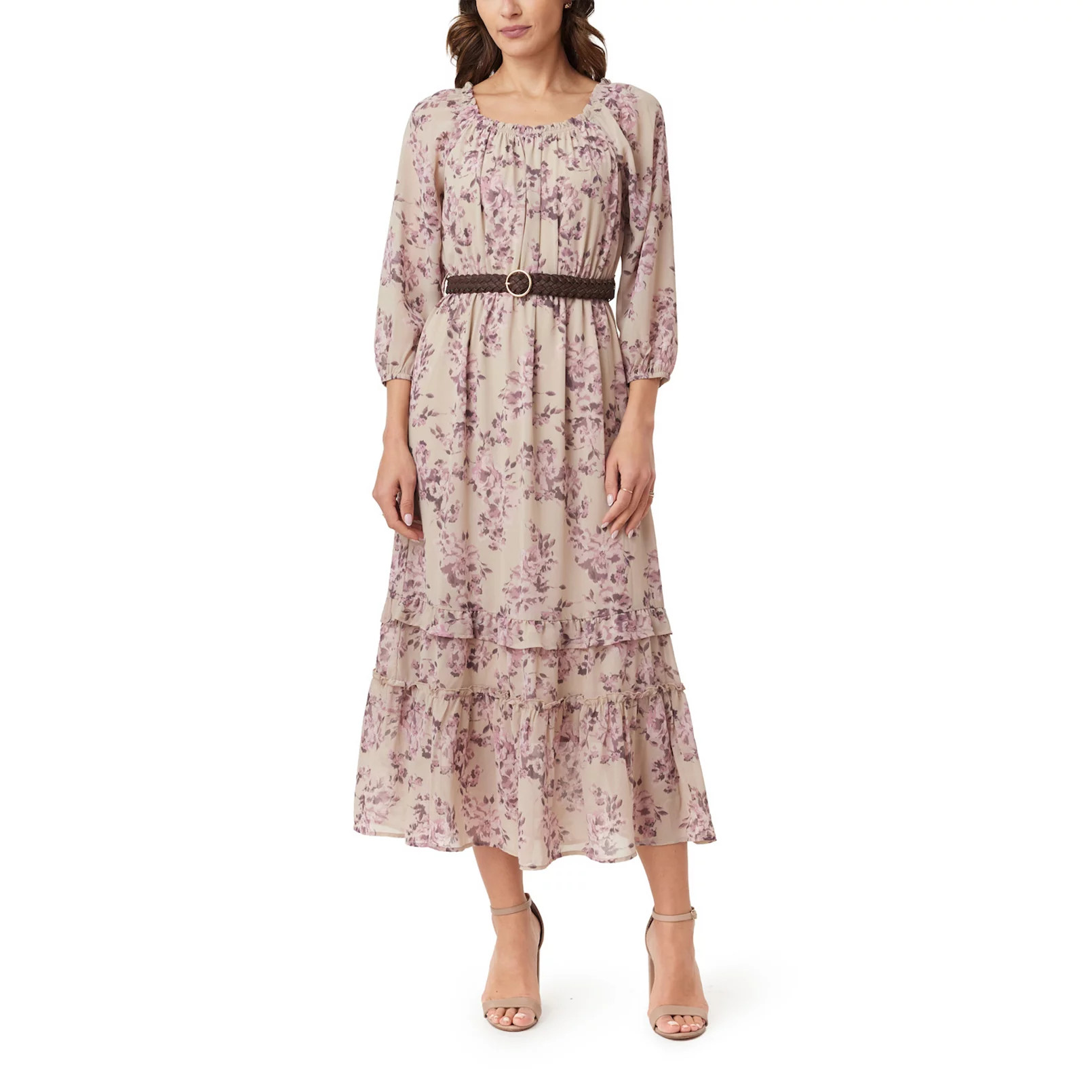 Juniors' WallFlower Daisy Off-the-Shoulder Belted Maxi Dress | Kohl's