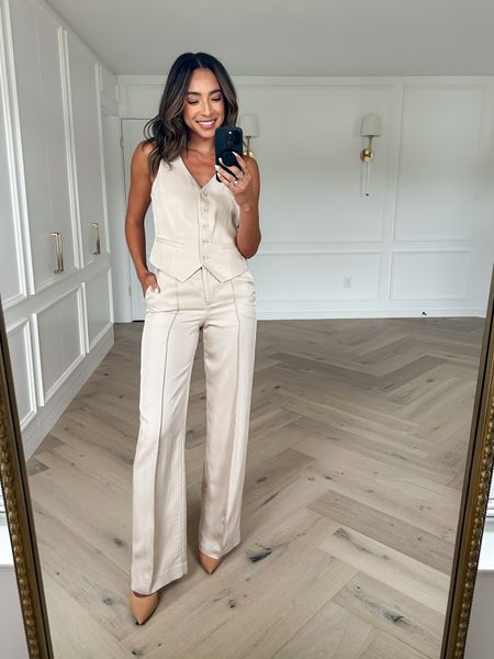 Summer workwear outfit 🤍 size Small vest, 2 long wide leg trousers




Summer office outfit, work outfit, business casual

#LTKunder100 #LTKworkwear #LTKstyletip