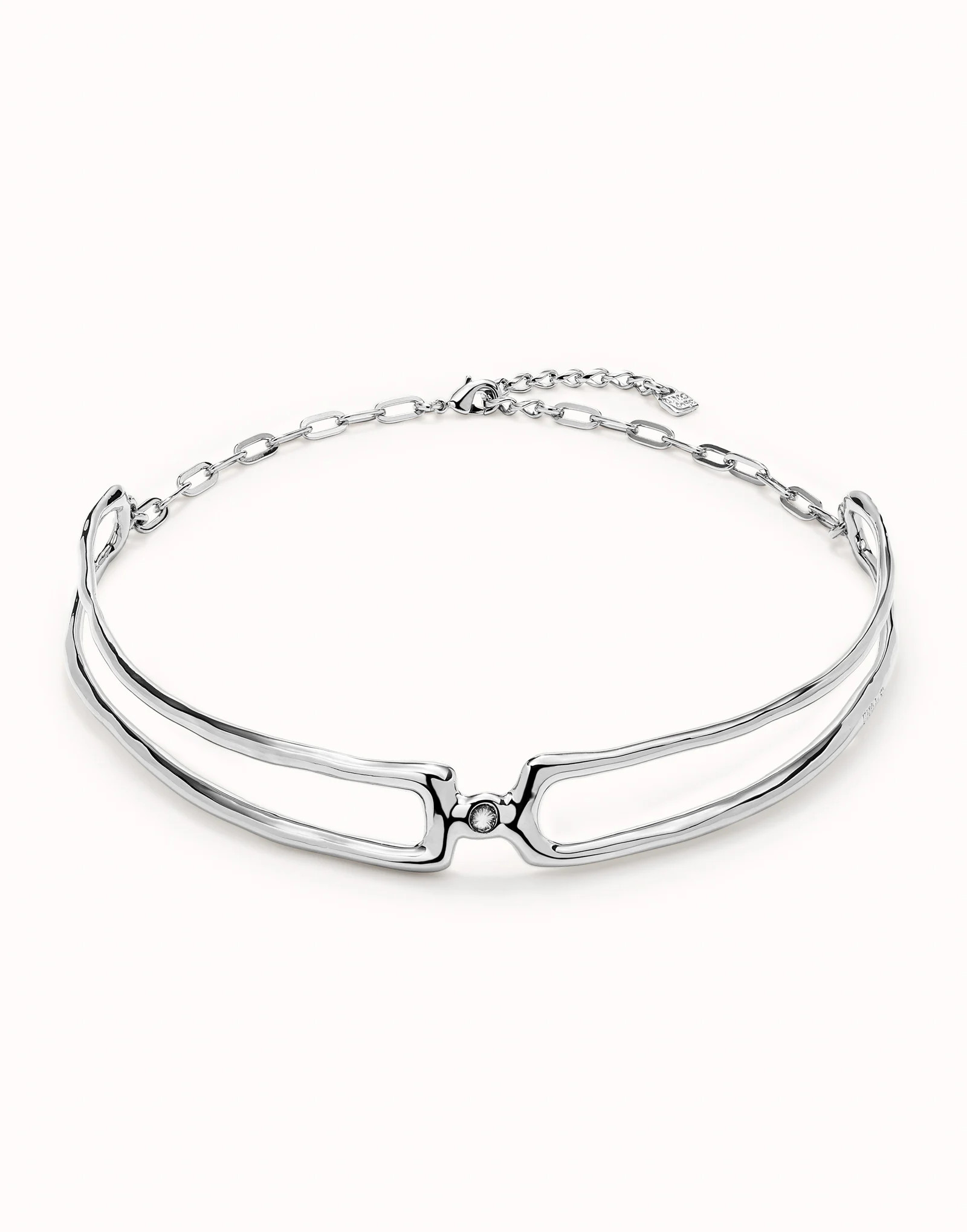 Choker necklace with white topaz | UNOde50