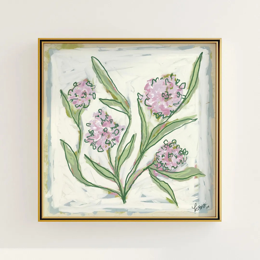 Modern Southern Floral Wall Art Digital Download of Pink Flower Arrangement Feminine Pink and Gre... | Etsy (US)