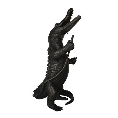 Copper and Metal Alligator Having Fun Fountain | Wayfair North America