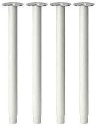IKEA OLOV Adjustable Leg (Set of 4 Legs) White Steel | Amazon (US)