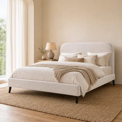Upholstered Platform Bed Frame ,No Box Spring,Linen | Wayfair North America