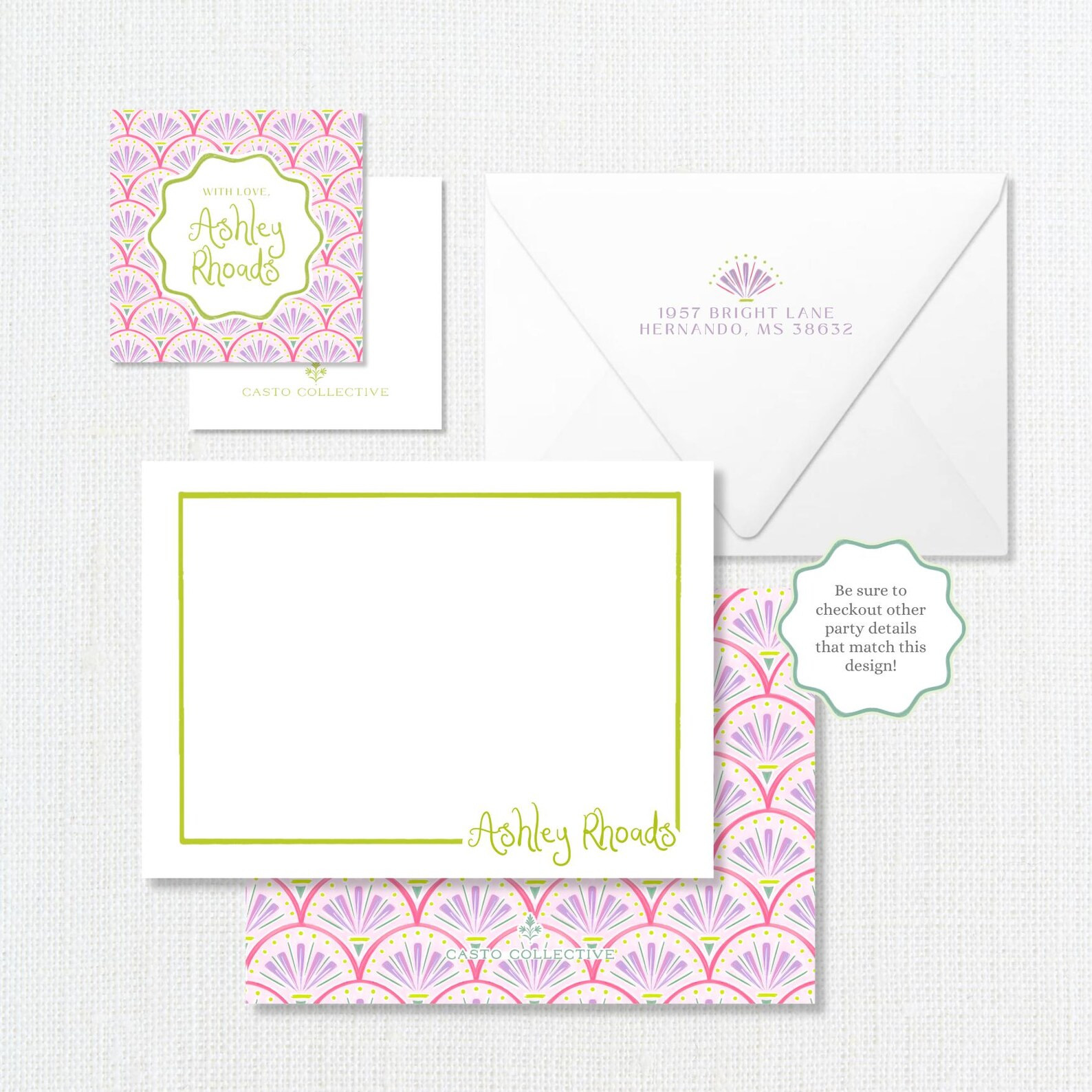 Cheeky Custom Stationery, Personalized Pink Notecards, Personalized Gifts - Etsy | Etsy (US)