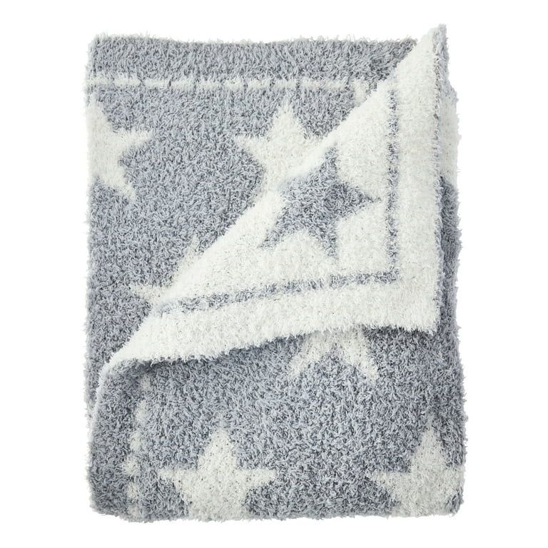 Parent's Choice Gray Cozy Reversible Stars Infant Blanket, Unisex, Polyester | Walmart (US)
