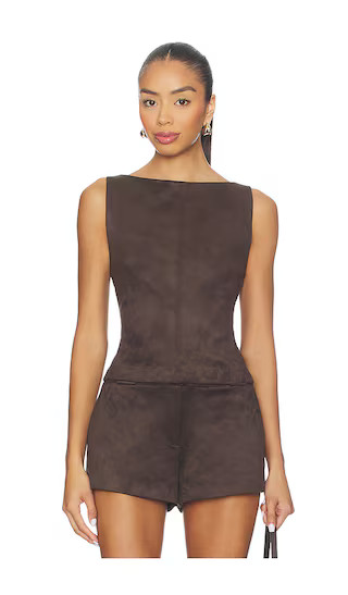 Irene Top in Espresso Brown | Revolve Clothing (Global)