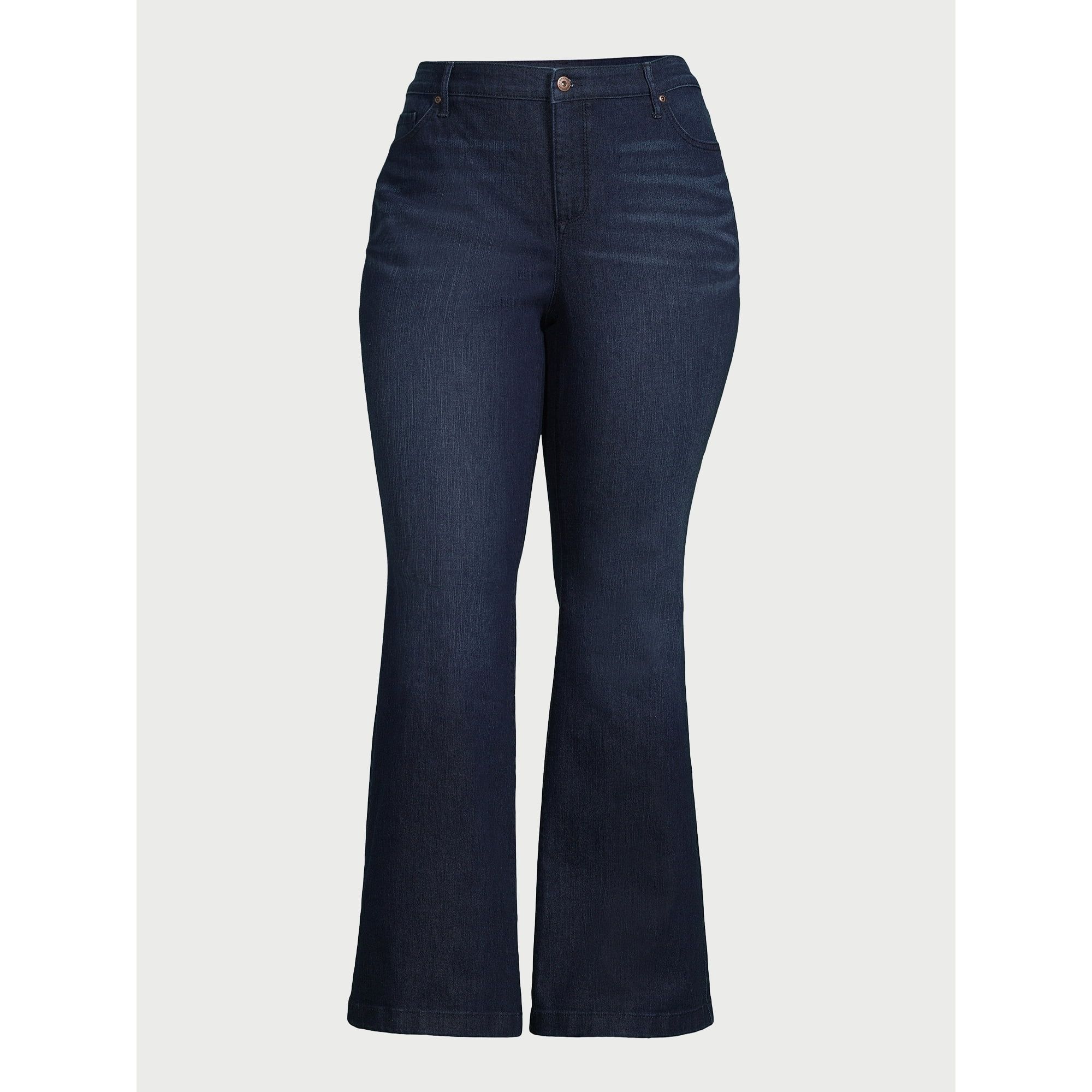 Sofia Jeans Women's Plus Size Curvy Melisa Flare High Rise Zip Fly Jeans | Walmart (US)