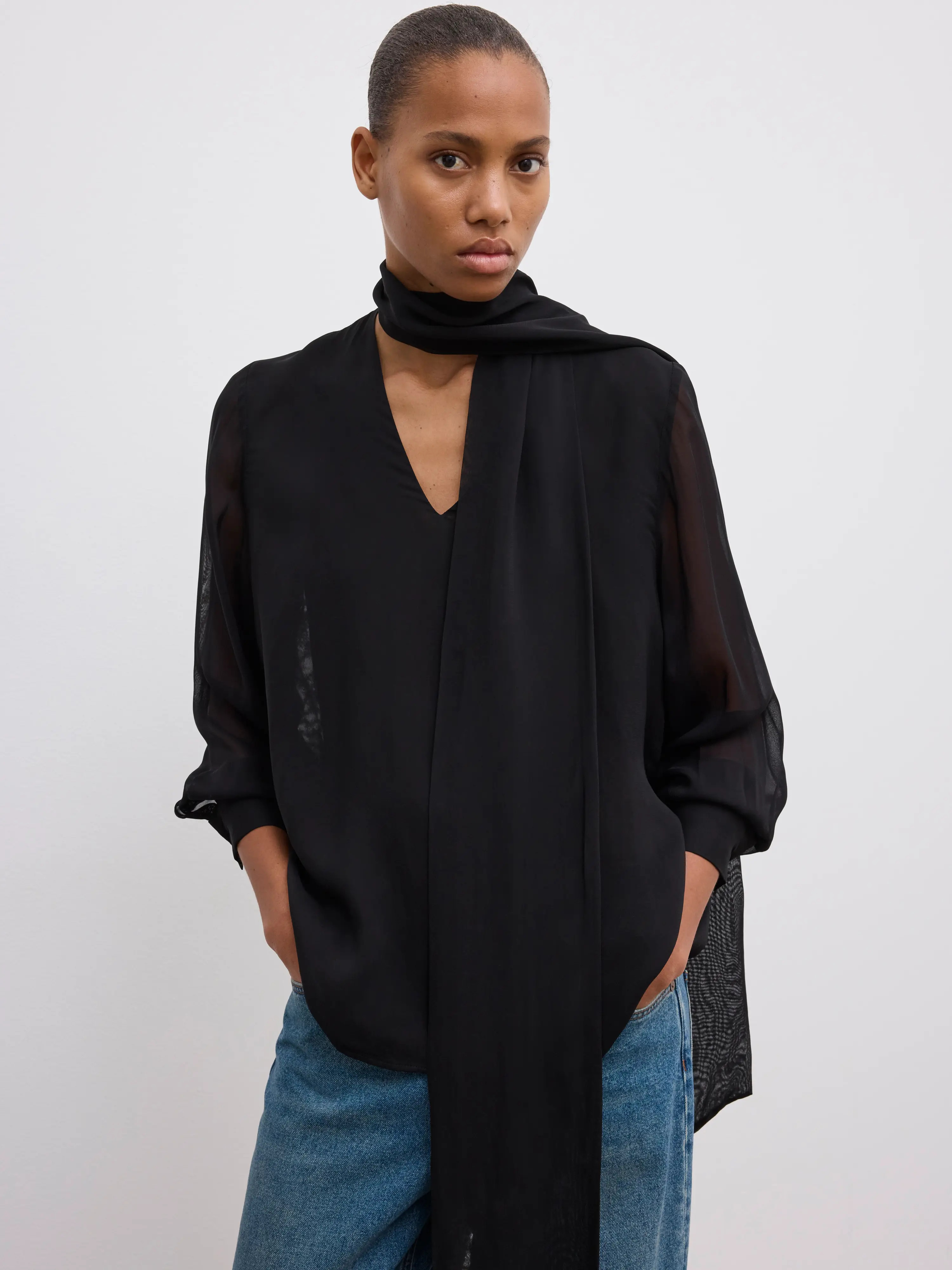 Chiffon scarf blouse | House of Dagmar