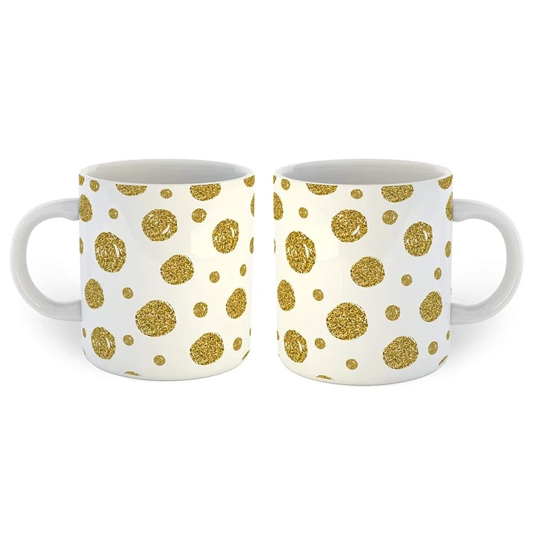 Gold Polka Dots Coffee Mug | Walmart (US)