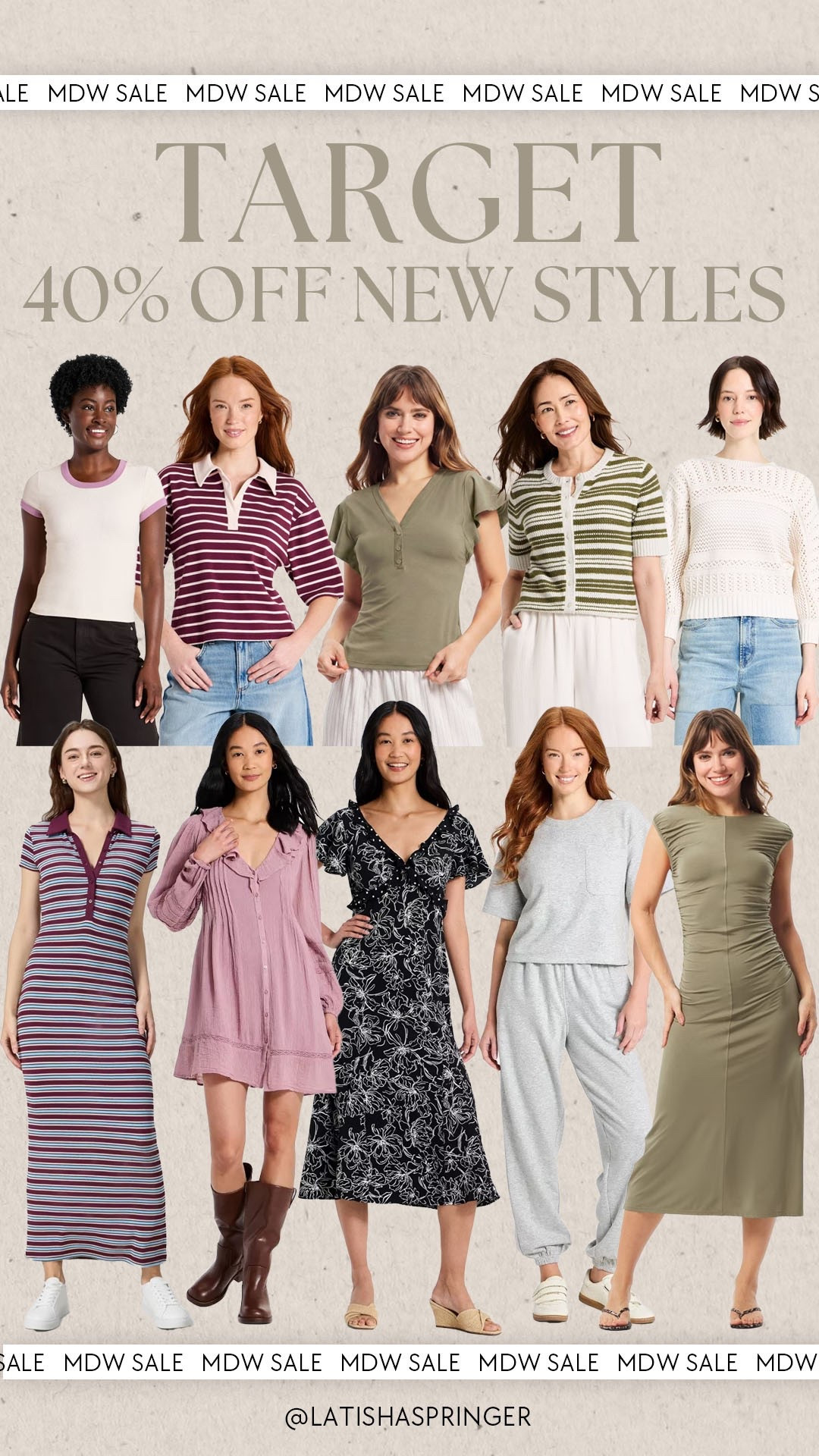 40% off select new dresses, tops and more at Target! 

#targetdeals

Target deals. Target fashion. Target new arrivals. Target summer dress. Target fall dress. Target trendy new top. Target summer sweater.

#LTKootd #LTKSeasonal #LTKSaleAlert