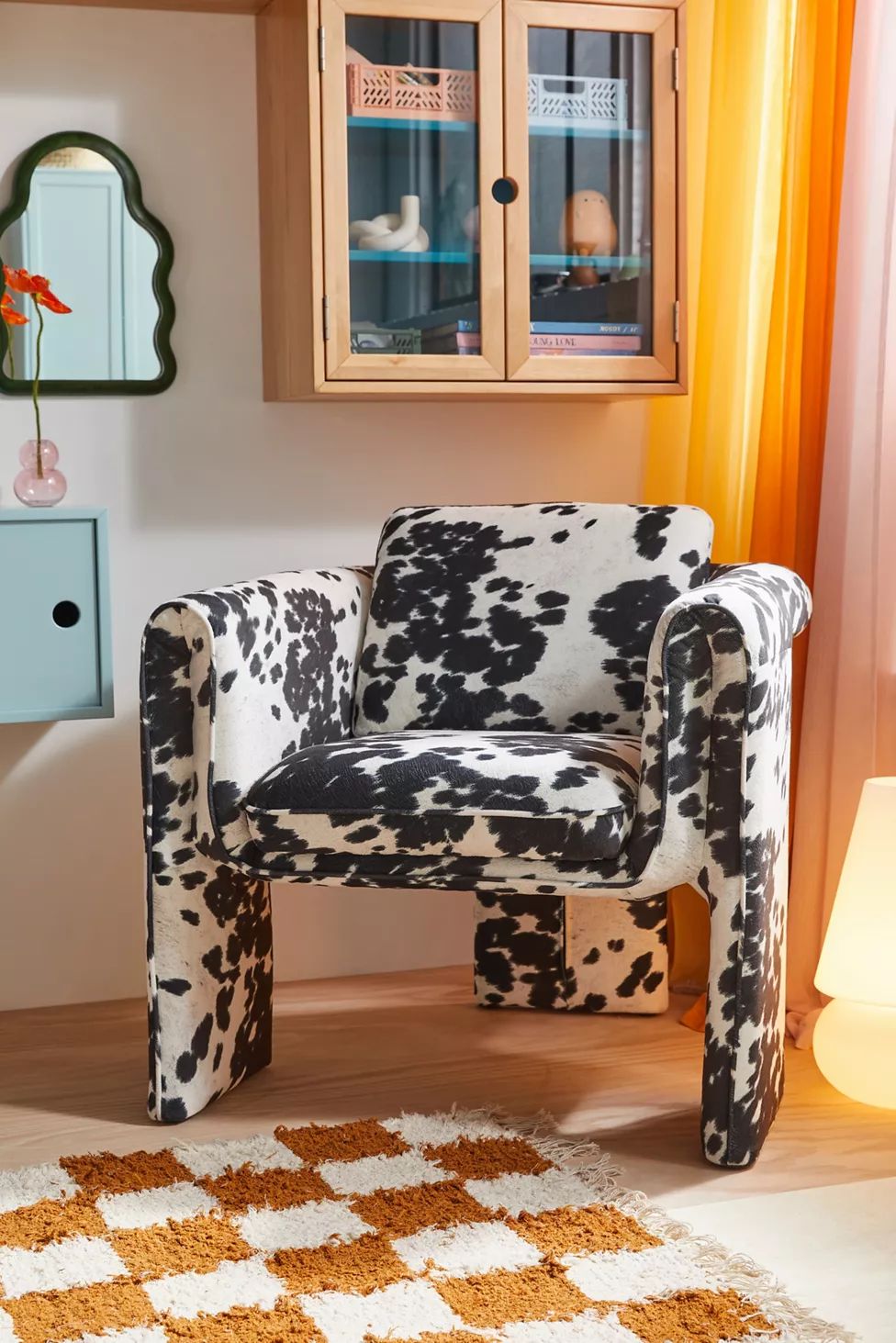 Floria Cowprint Chair | Urban Outfitters (US and RoW)