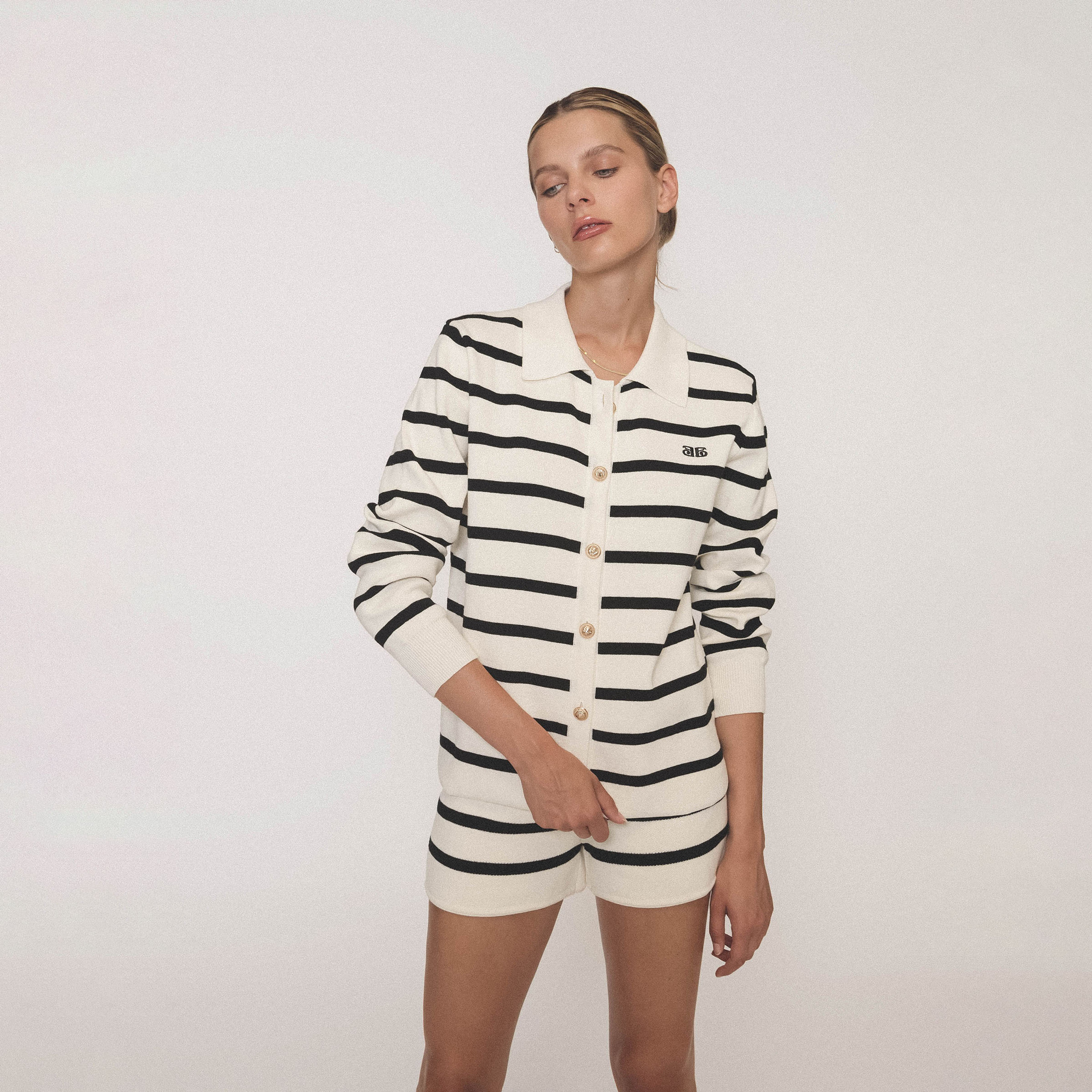 Black Striped Button Up Shirt | EllandEmm