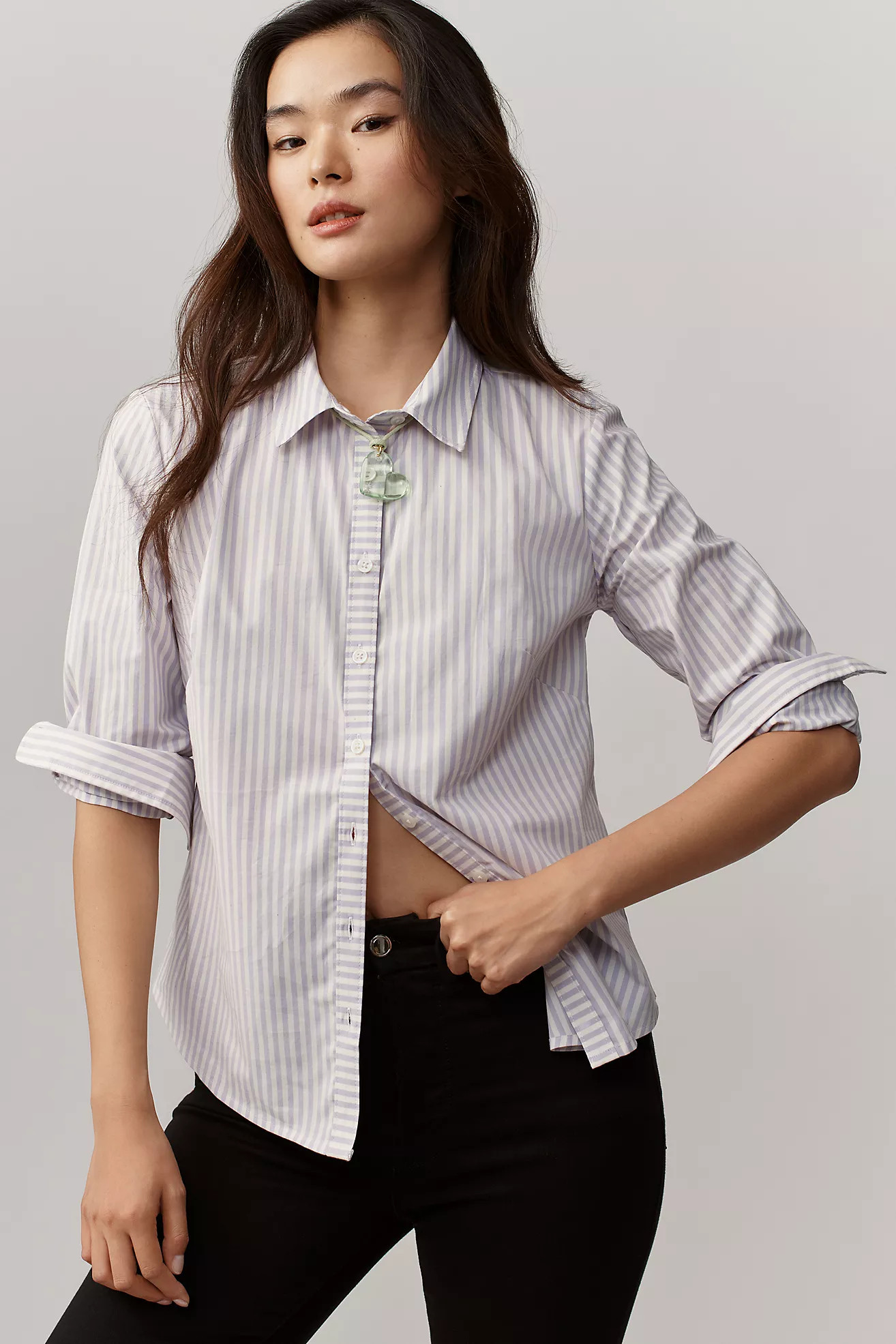 The Gracelyn Slim Buttondown Shirt by Maeve | Anthropologie (US)
