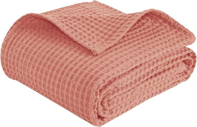 PHF 100% Cotton Baby Waffle Blankets -Lightweight Washed Soft Breathable Comfortable Swaddling Re... | Amazon (US)