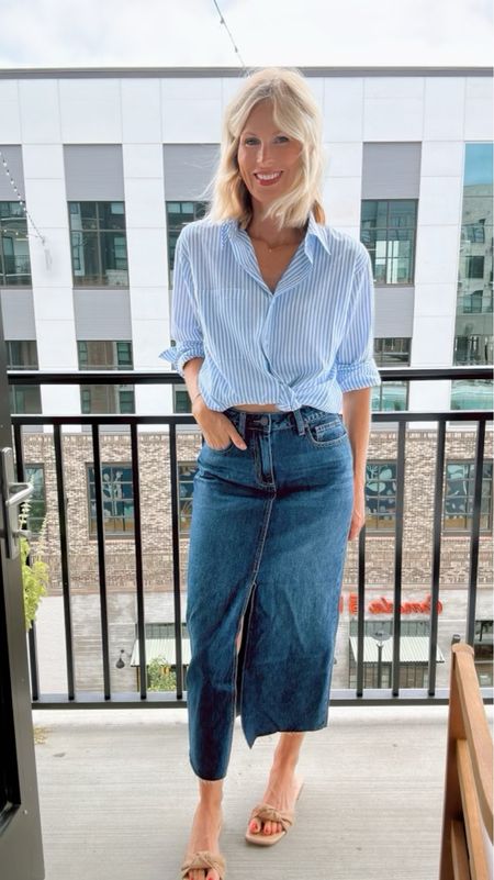 Check out @vicidolls new fall denim collection! Great price point, quality and fit. I’ve already worn the wide leg jeans and denim skirt twice!  I’m wearing a size small/26 in the denim and a small in each of the tops. Comment below and I’ll message you the details. Use ANNASAVE25 for *25% off sitewide, excluding capsule and Final Sale pieces #VICIPARTNER

#LTKstyletip #LTKSeasonal #LTKunder100