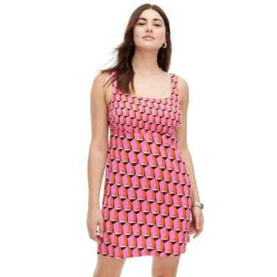 90's Shift Pink Modern Geo Mini Dress DVF/Target Diane von Furstenberg 1X-4X  | eBay | eBay US