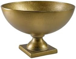 Serene Spaces Living Large Antique Brass Pedestal Bowl - Vintage Wedding Centerpiece and Flower V... | Amazon (US)