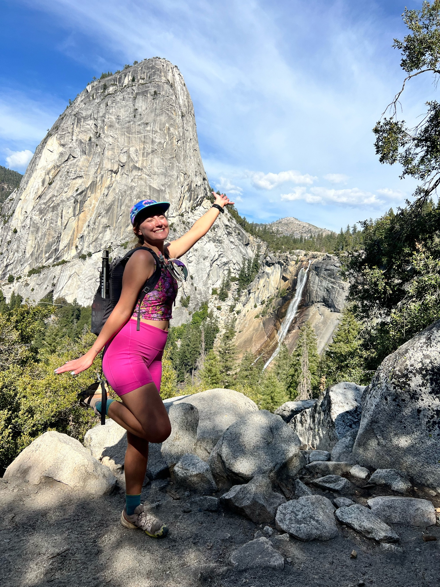 HALF DOME - outfit and gear essentials for an 18 mile hike day in the Sierras! Mountains are my happy place and I was so grateful all my gear worked out perfectly 💛 #hiking #outdoorgear 

#LTKFitness