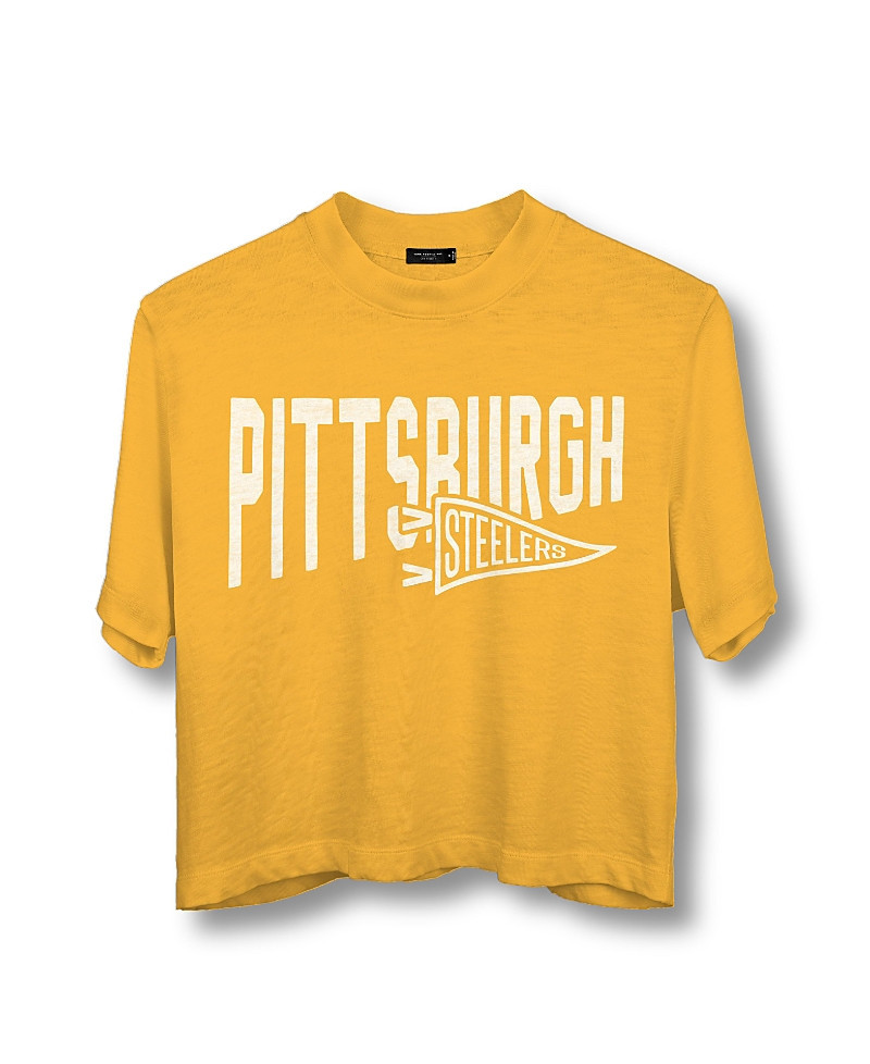 Junk Food Clothing Women's Nfl Pittsburgh Steelers Dual Threat Mock Neck Crop Tee | Bloomingdale's (US)
