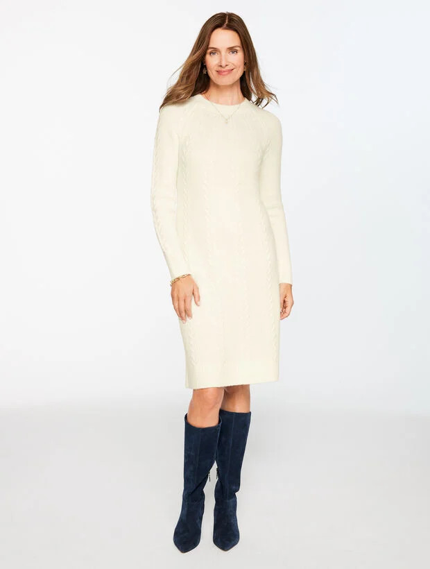 Cable Knit Shift Dress | Talbots