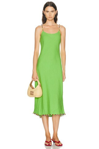 Polo Ralph Lauren Slip Dress in Green | FWRD 