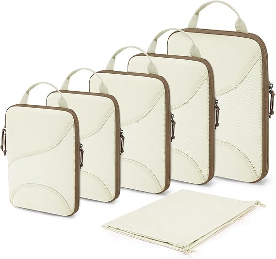 BAGSMART Compression Packing Cubes for Travel, 6 Set Travel Packing Cubes for Suitcases, Compress... | Amazon (US)
