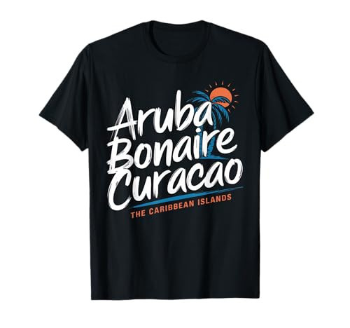 Curaçao Bonaire Aruba The Caribbean Islands ABC Vacation T-Shirt | Amazon (US)