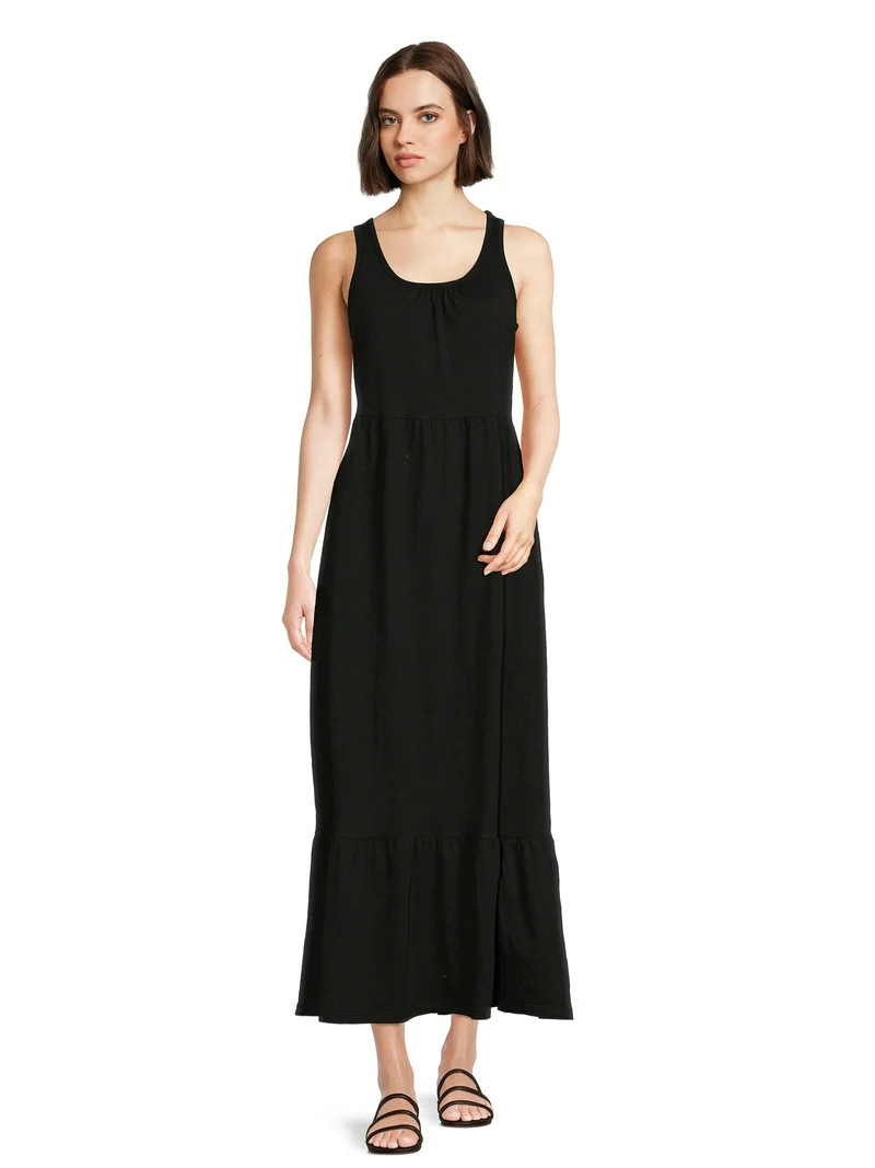 Time and Tru Women's Sleeveless Knit Maxi Dress | Walmart (US)