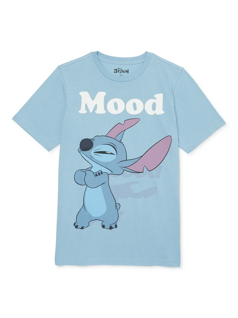 Disney Boys Lilo & Stitch, Crew Neck, Short Sleeve, Graphic T-shirt, Sizes 4-18 | Walmart (US)