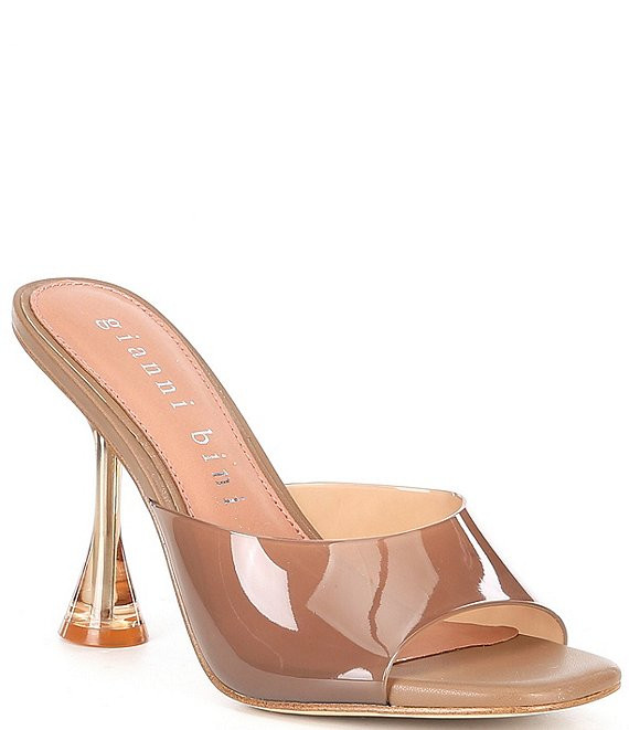 Oziee Clear Vinyl Sculptural Heel Mules | Dillards