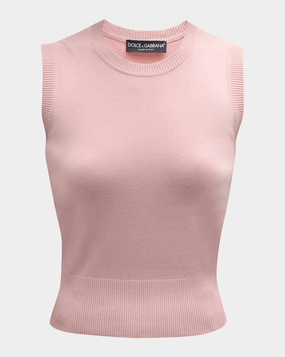 Dolce&Gabbana Twinset Shell Silk Viscose Knit Tank Top | Neiman Marcus