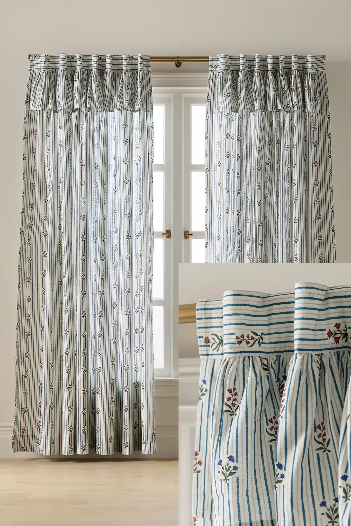 Obsessed with these floral curtains from Anthropologie! 

Stunning stripe and floral print😍✨ 

#LTKHome
