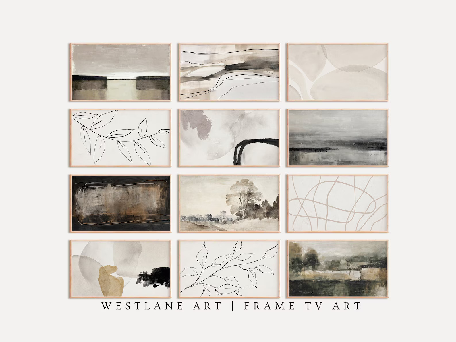 Samsung Frame Tv Art SET | Abstract Neutral Modern Art | INSTANT DOWNLOAD Modern Farmhouse Decor ... | Etsy (US)