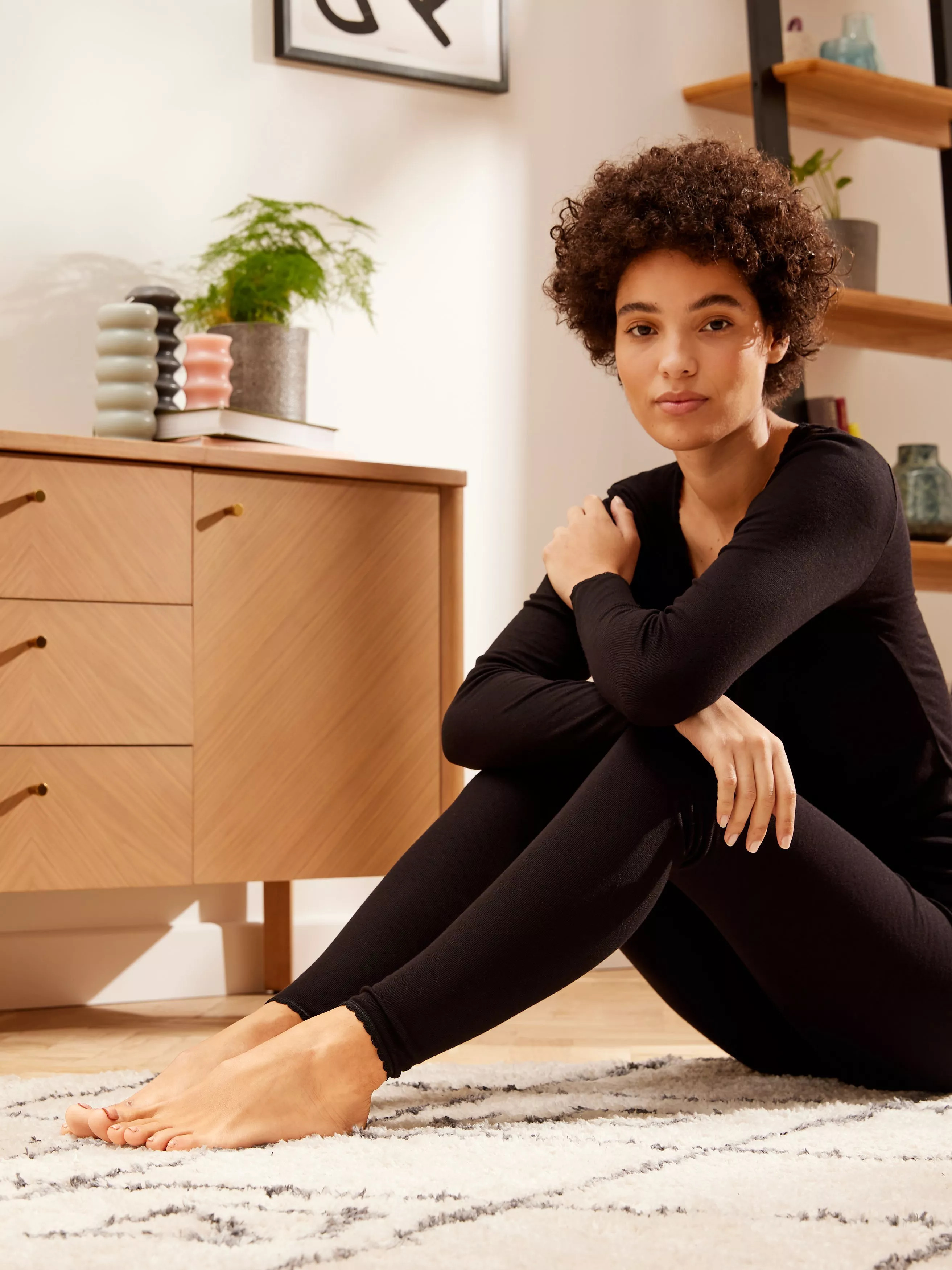 John Lewis Thermal Leggings, Black | John Lewis (UK)