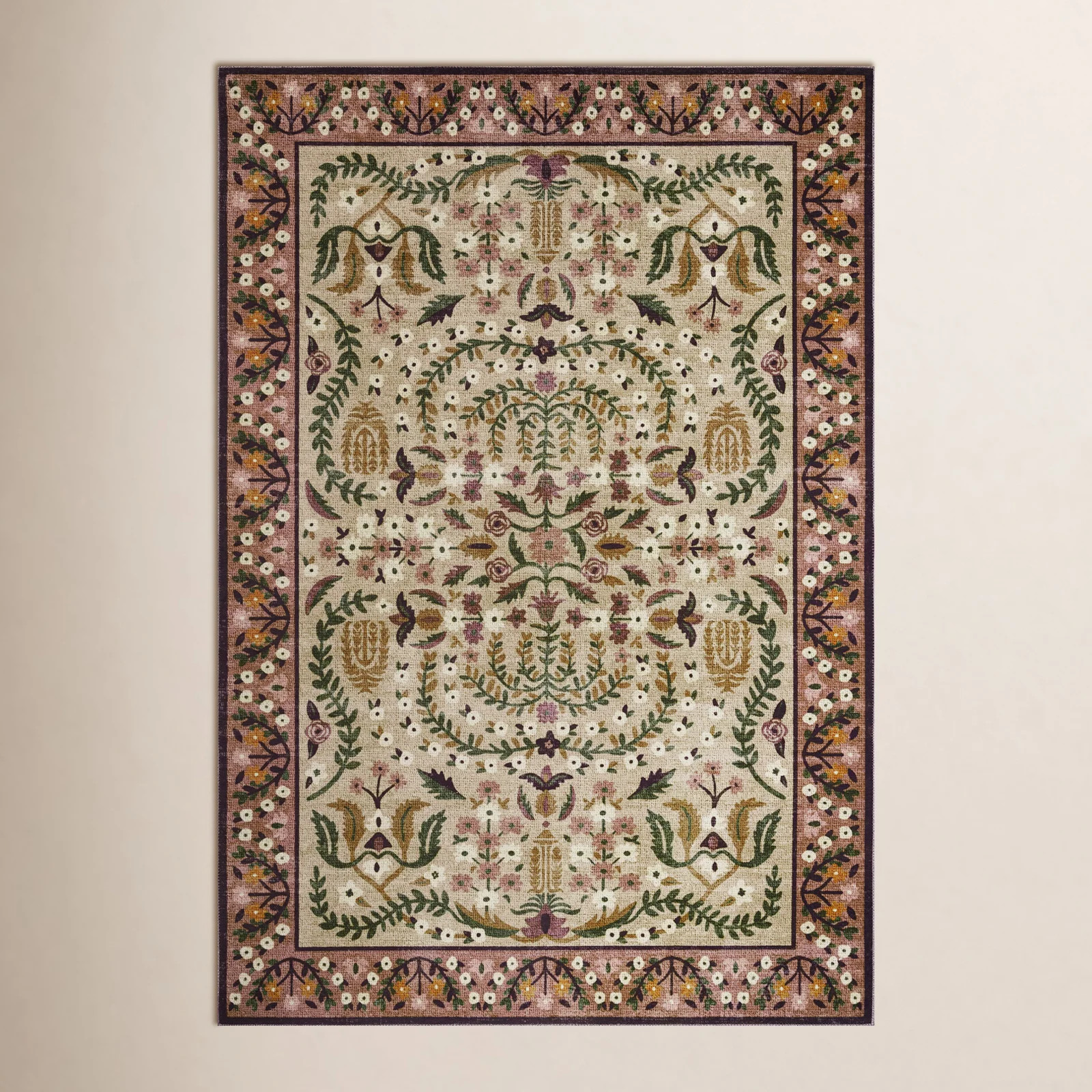Rifle Paper Co. x Loloi Canopy Aubergine Rug & Reviews | Birch Lane | Birch Lane