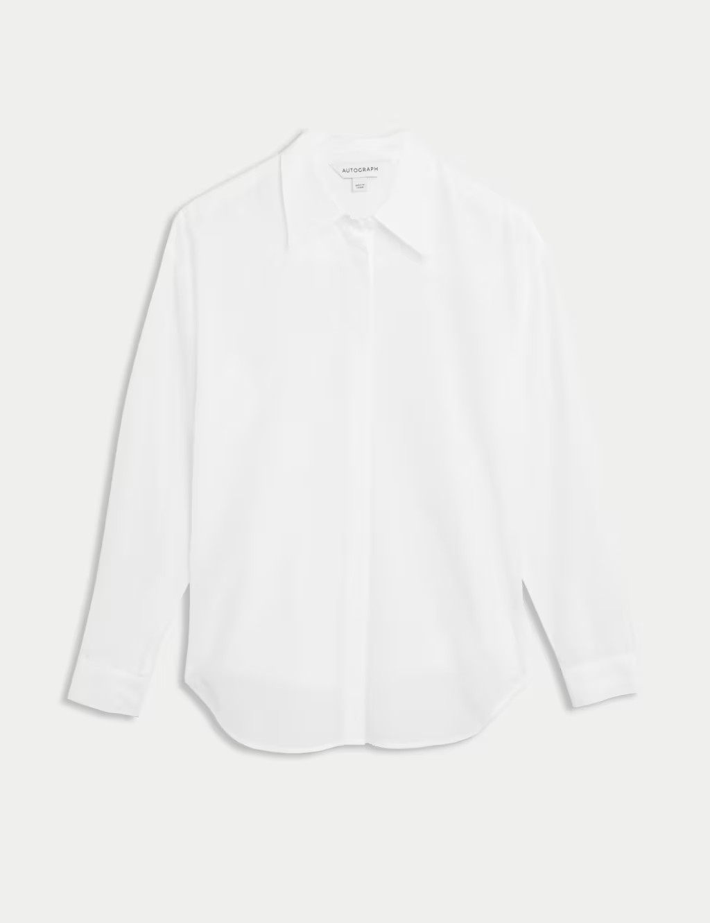 Silk Blend Collared Long Sleeve Shirt | Marks & Spencer (UK)