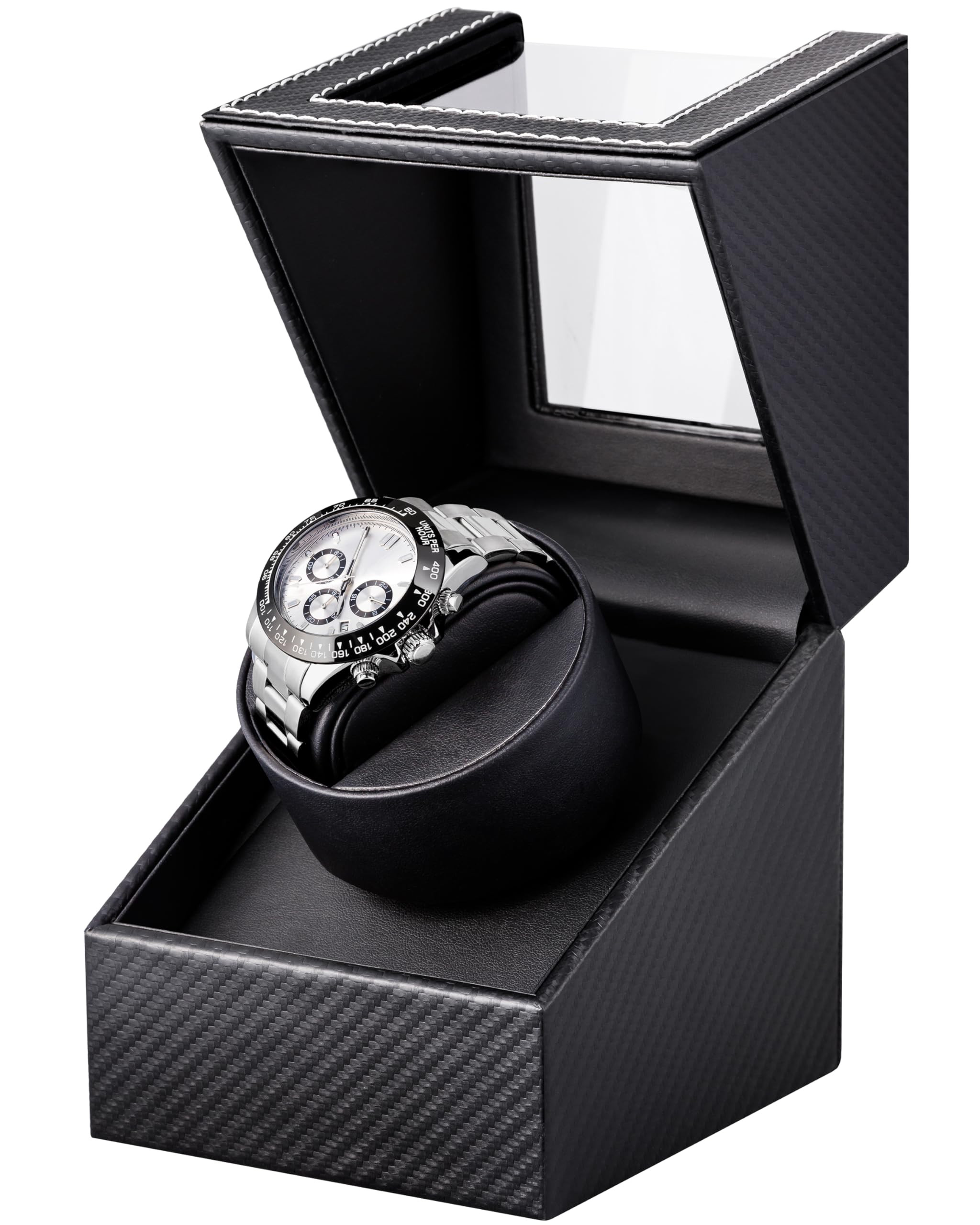Watch Winder for Automatic Watches: Automatic Single Watch Winder Box, Rotating Watch Case in Bla... | Amazon (US)
