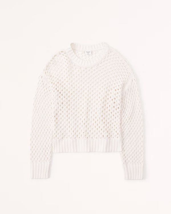 Long-Sleeve Mesh Sweater | Abercrombie & Fitch (US)