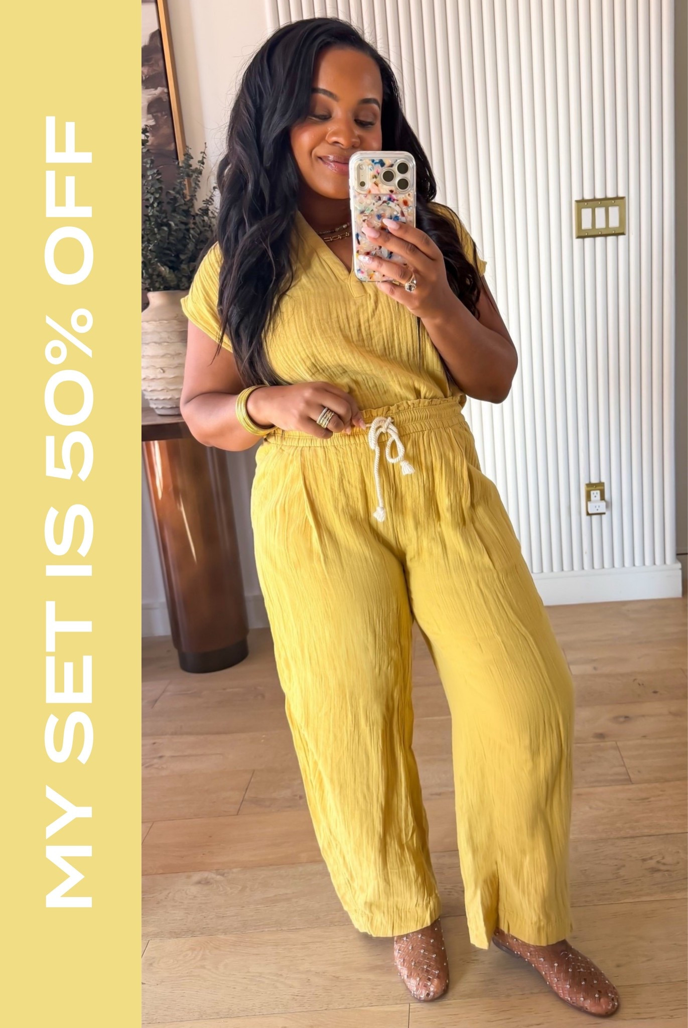 My outfit is 50% off right now! I love this for spring and summer. 🌸 I’m wearing a medium in both! 

#LTKMidsize #LTKSaleAlert #LTKootd