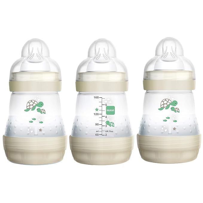MAM Easy Start Anti-Colic Bottle 5 oz (3-Count), Baby Essentials, Slow Flow Bottles with Silicone... | Amazon (US)