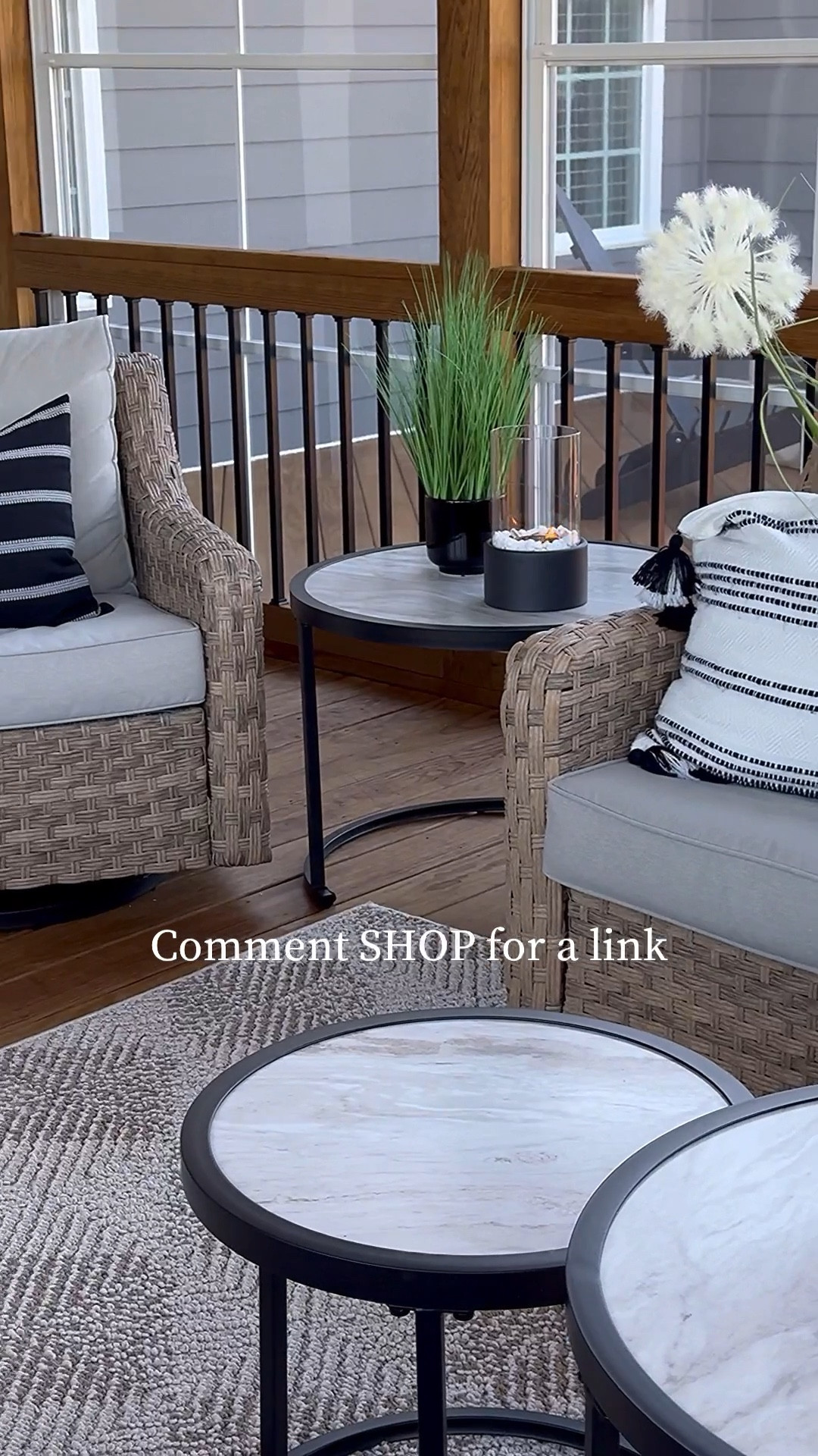 My Patio Furniture is Back In Stock!!

This very affordable wicker furniture has been amazing on our patio. It’s very comfortable and looks fabulous. We have 2 sofas, 2 chairs and 2 sets of nesting tables. I have also linked the poufs that we use for ottomans🥰

Wicker furniture, wicker sofa, wicker chair, wicker ottoman, pillow covers, area rug, vase, dandelions, tabletop fireplace, fuel, alcohol, pillow inserts

#LTKVideo #LTKSeasonal #LTKhome