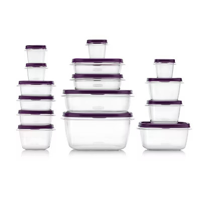 Rubbermaid 30pc Food Storage Set with Easy Find Lids Amethyst | Target