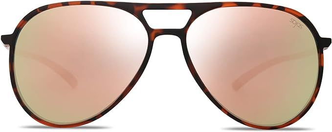 SOJOS Classic Polarized Ultra Lightweight Flexible Aviator Men Women Sunglasses JOURNEY SJ2065 | Amazon (US)