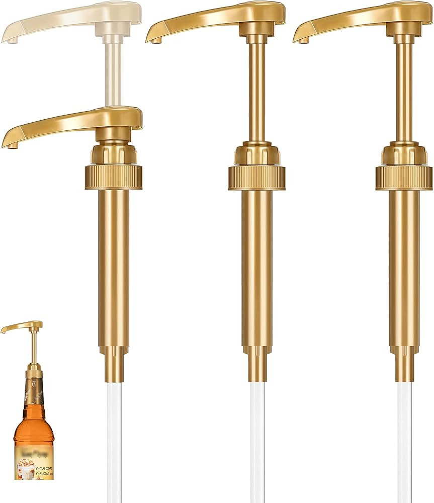 3-Pack Jordan’s Skinny Syrups Gold | Coffee Syrup Pump | Fits 750ml Bottle | Amazon (US)