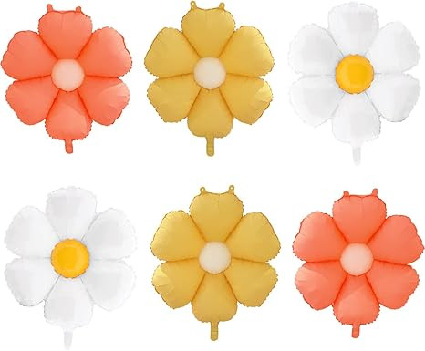 Daisy Balloons Flower Balloons for Groovy Daisy Theme Girls Birthday Flower Party Dazed and Engag... | Amazon (US)
