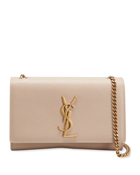 Saint Laurent Kate Small Grain de Poudre Chain Crossbody Bag | Neiman Marcus