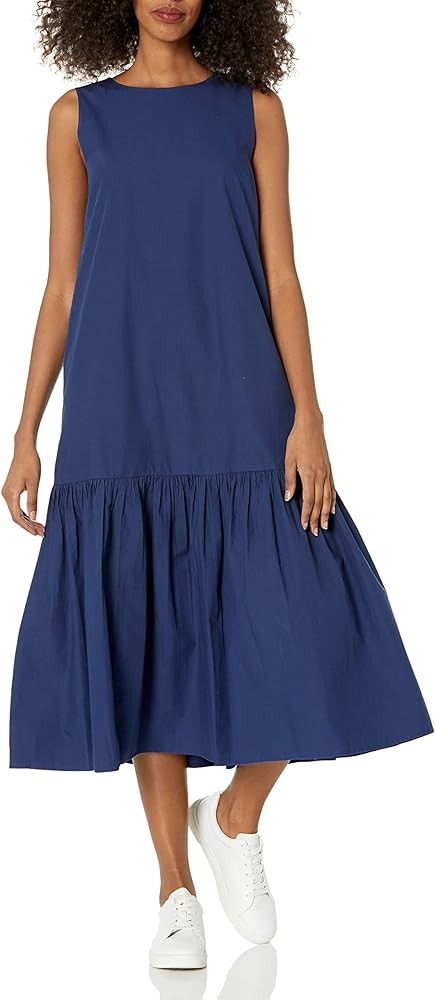The Drop Women's Ilana Loose Sleeveless Wide-Hem Poplin Maxi Dress | Amazon (US)