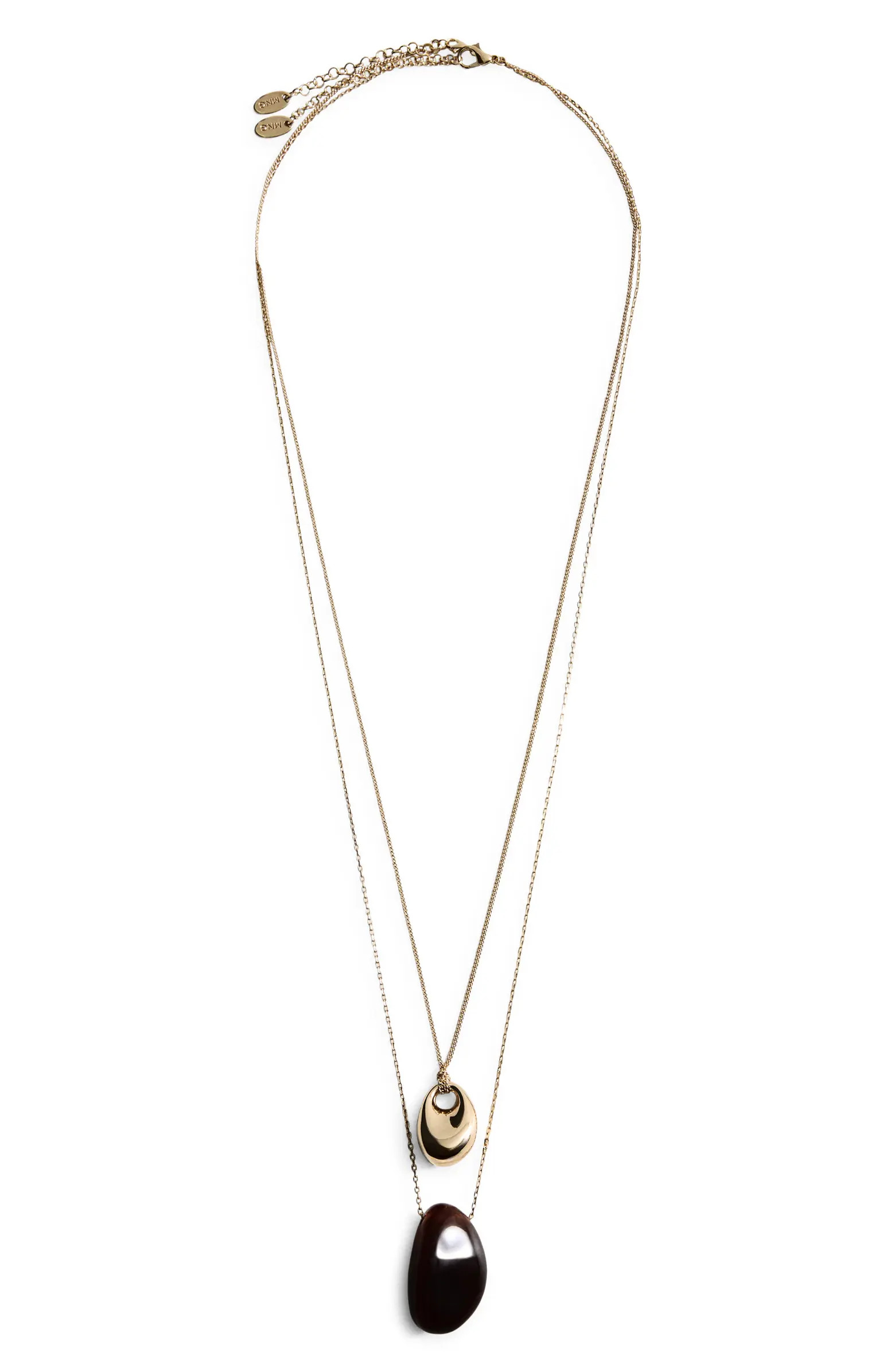 MANGO Double Pendant Necklace | Nordstrom | Nordstrom