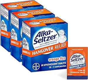 Alka-Seltzer Hangover Relief Tablets | Fast Relief Starts In About 15 Minutes for Headaches, Body... | Amazon (US)
