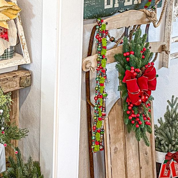 Multicolored Ornament Garland | Antique Farm House